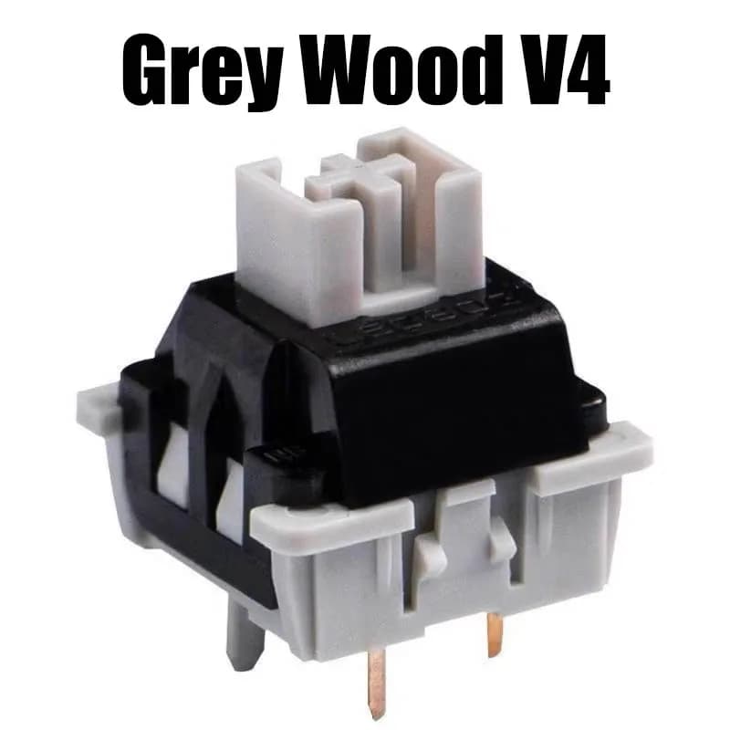 LEOBOG Legno Grigio V4 Interruttore 5Pin HIFI Lineare Stabile RGB Giochi Ufficio Tastiera Meccanica Personalizzazione Interruttore Lubrificazione di Fabbrica