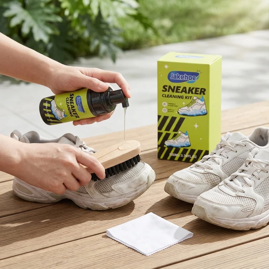 Shoe Cleaning Kit For Sports Shoes Portable Daily Care With Mild Formula