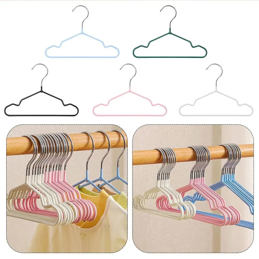 10PCS New Solid Color Pet Hanger Metal Non-slip Mini Coat Hanger DIY Special Display Rack Clothes