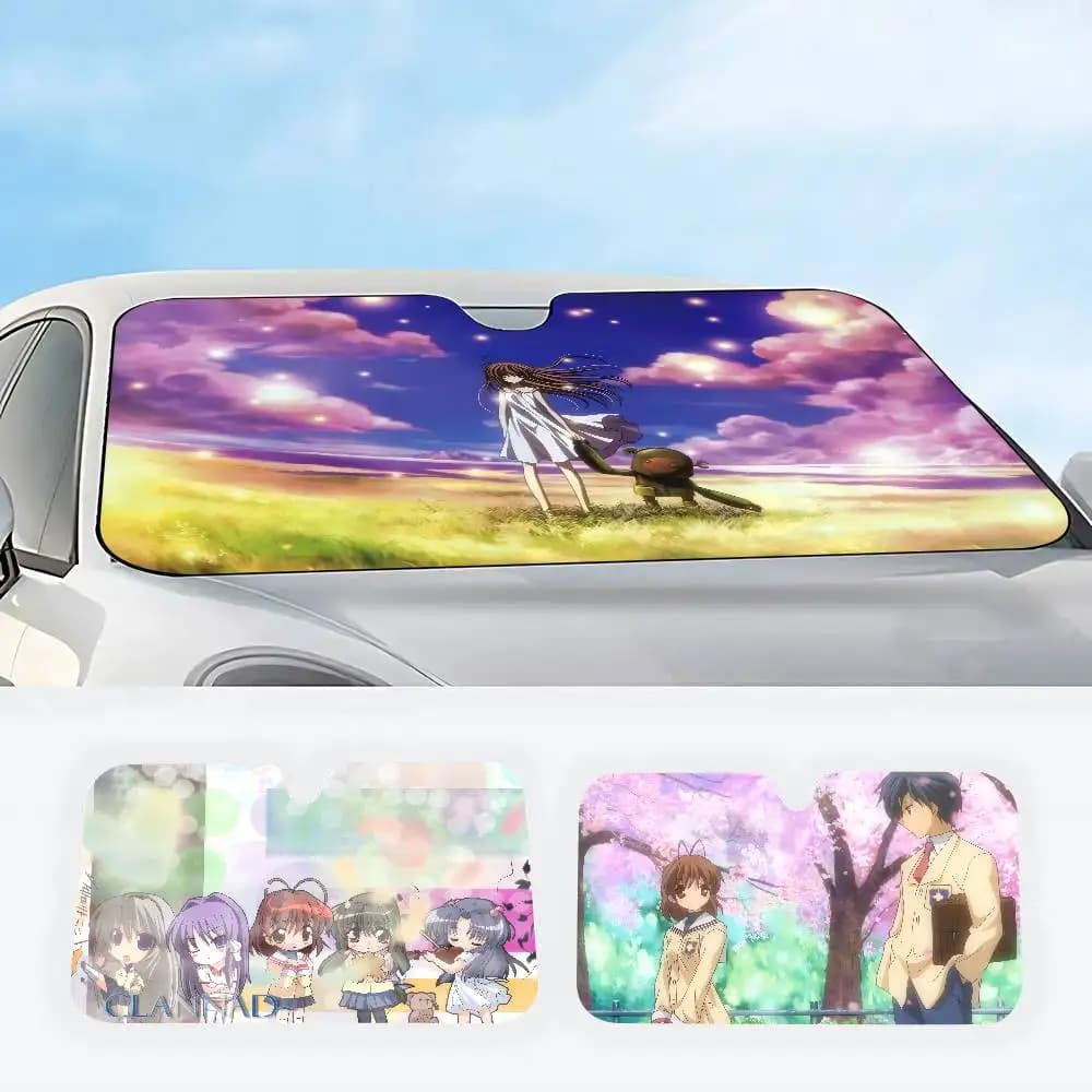 Parasole Riscaldato per Parabrezza Auto Anime Clannad, Copertura per Finestrino, Protezione Solare per Auto