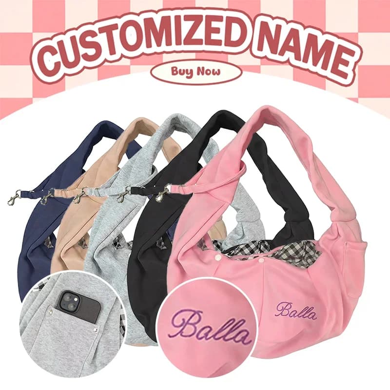 Personalized Dog Bag Pet Crossbody Shoulder Bag Outdoor Travel Portable Cat Puppy Sling Carrier Bag Pet Carrying Supplies