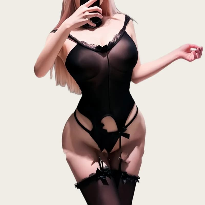 Hot Sleeveless Backless Exposed Bodysuit Tight-fitting Flirtatious Sexy Temptation Rabbit Girl Uniform Sex Underwear Passion Set