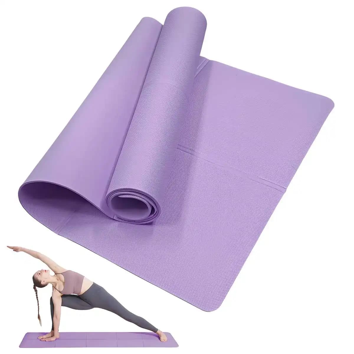 Foldable Purple Yoga Mat Foldable EVA Fitness Exercise Mat Eco-friendly Thickness 3/4/6 mm for yoga pilates workouts