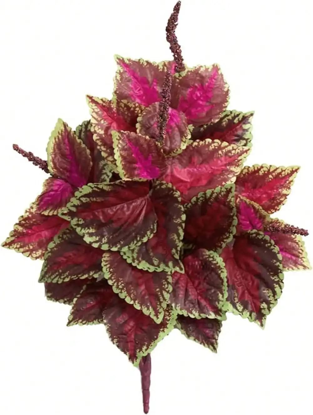 Pianta artificiale di Coleus Bush da 23 pollici (set da 6), in seta, rosa
