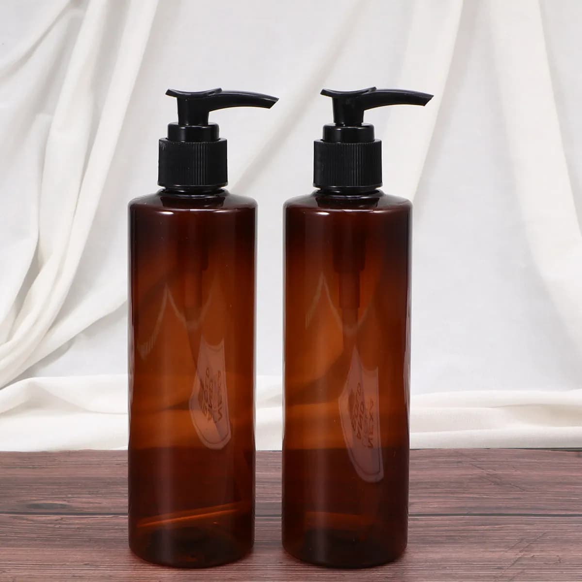 6Pcs Liquid Dispensing Bottles Sub Bottles Sanitizer Soap Press Pump Plastic Holder 250Ml Brown Random Color Head for Home