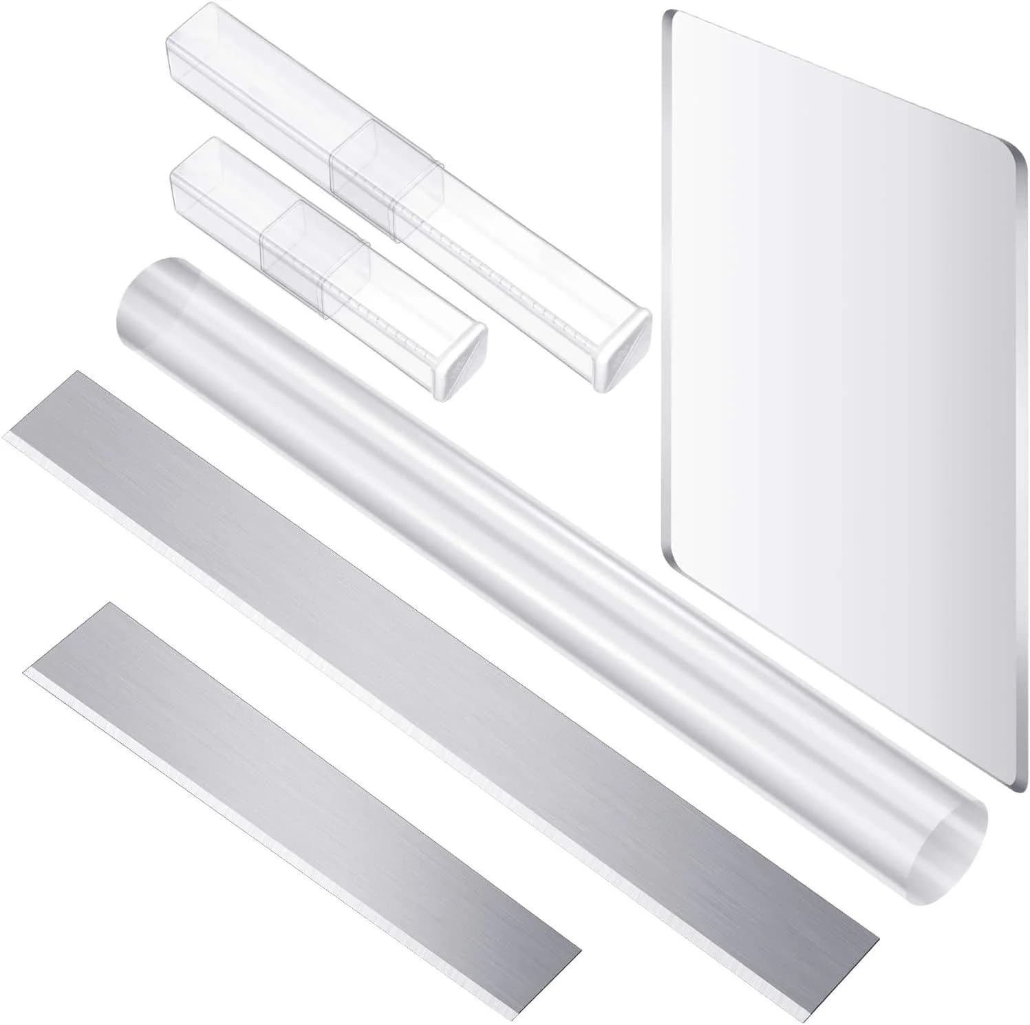 Set of 4 Rollers for Acrylic clay, Polymeric clay cutters with Carbon Steel Blades for Modeling and Sculpture Fai-da- ♪