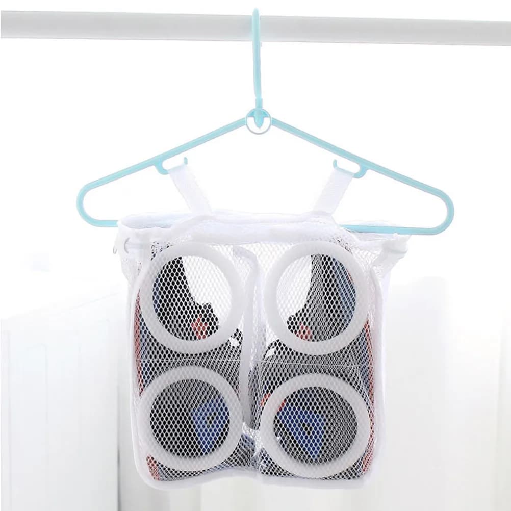 Breathable Laptop Bag for Washing Shoes, Dry Bag for Bucato with Hanging Design, Transparent Window, Automatic Closure with Hinge, Suitable for sneaker