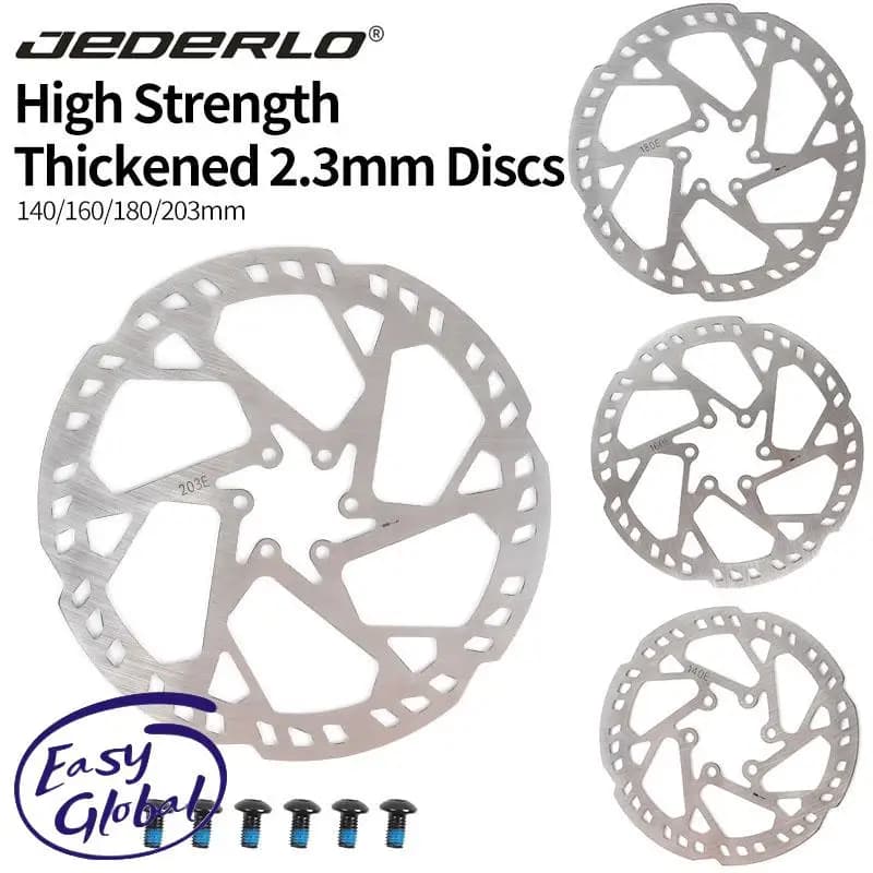 Disco freno a disco per bicicletta 140/160/180/203mm per bicicletta assistita in acciaio inossidabile con ispessimento dischi freno a disco da 2,3 mm