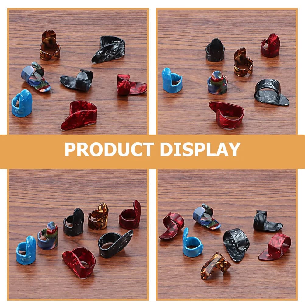 7Pcs Finger Picks Plastic Guitar Thumb Picks Protector Finger Guards for Acoustic Electric Banjo Guitar Supplies