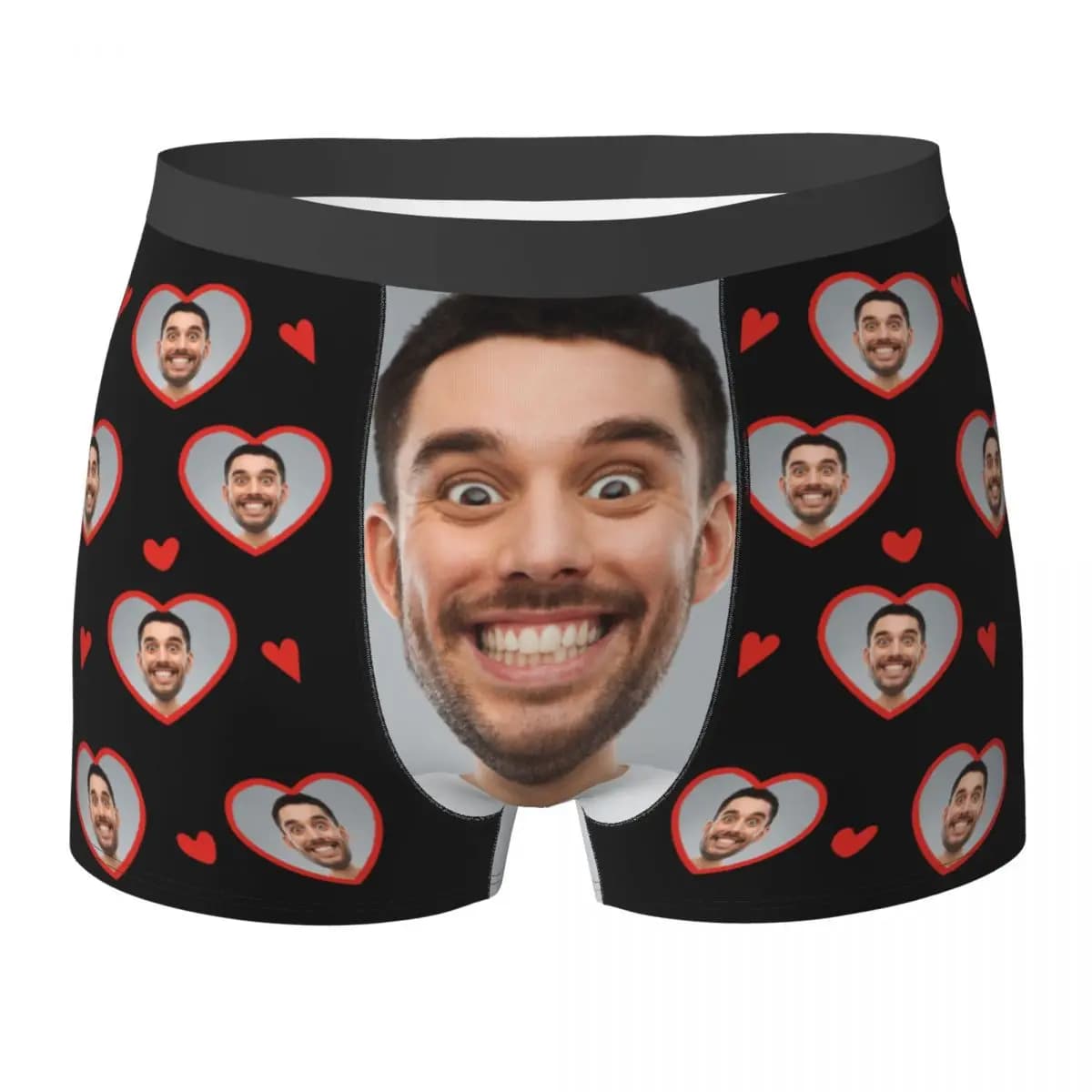 Uomo Personalizza Boxer Viso Foto personalizzata Biancheria intima lunga Divertente Boxer Slip Pantaloncini Mutandine Homme Mutande morbide S-XXL