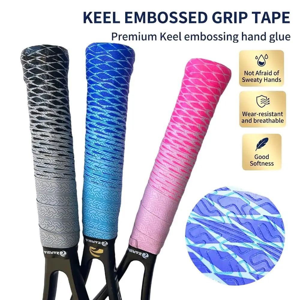 1.1M Pickleball Badminton Racket Grip Anti-slip PU Tennis Racket Grip Tape Sweat-Absorbent Badminton Handle Wrap Tape