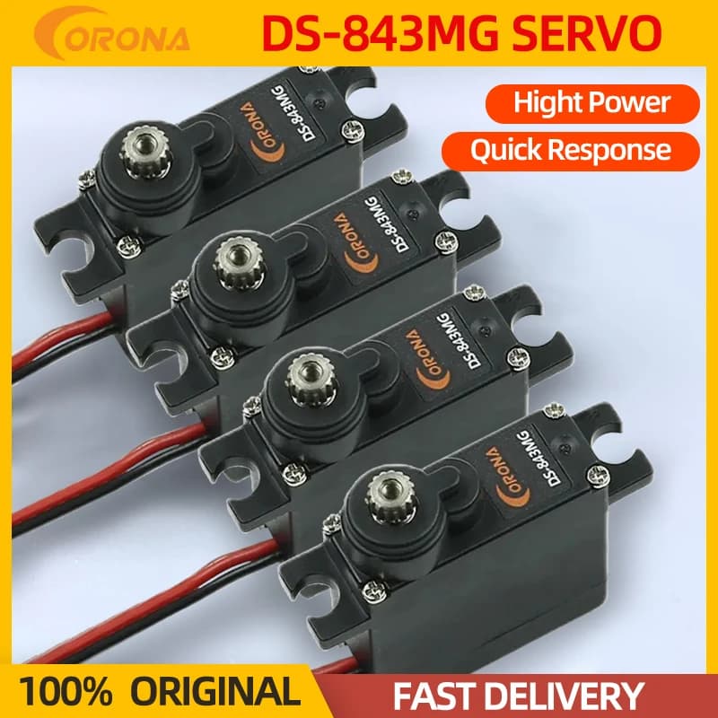 4PCS Corona DS843MG Digital Servo High Torque Metal Gear 4.8kg/0.10sec/8.5g For RC Control Car Airplane Helicopter Robot