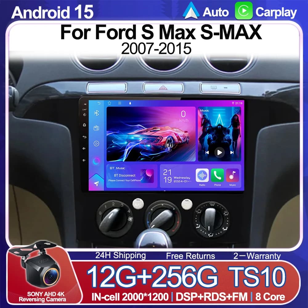 Autoradio For Ford S Max S-MAX 2007-2015 Multimidia Video Player CarPlay Multimidia Video Player CarPlay GPS Android