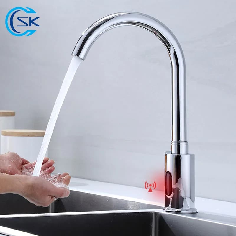 Smart Infrared Sensor Mixer Taps Intelligent Contactless Kitchen Bath Faucets Gourmet Color