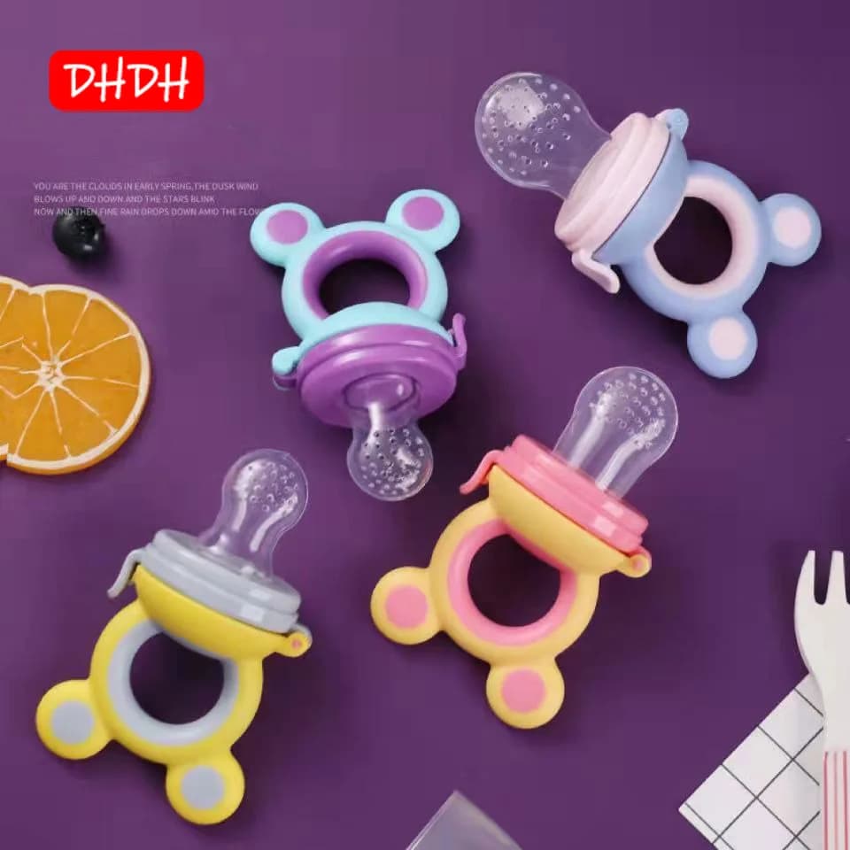 Baby Massaggiagengive Tettarelle da biberon Frutta Alimentatore per New BornSilicone Massaggiagengive Cibo fresco Nibbler Ciuccio Clip Accessori per bambini BPA gratuito