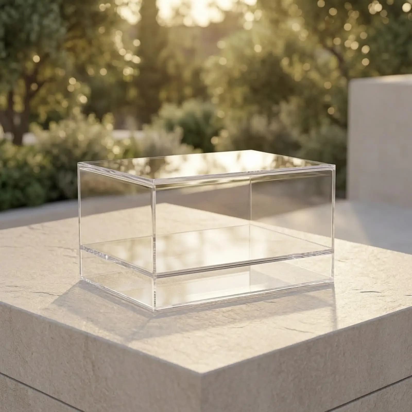 Clear Display Case for Mahjong Game Tiles Acrylic Storage Box with Slide Out Drawer for Home