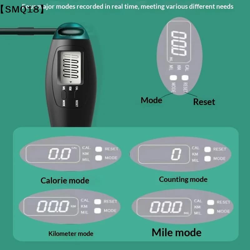 Adjustable Counting Jump Rope For Fitness Gym Training Home Sports Equipment Steel Skipping Rope Adult And Student Exams【SMQ】