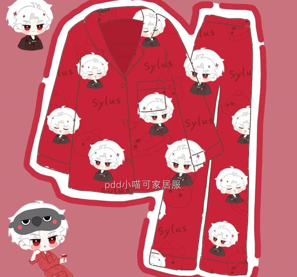 Love and Deepspace Sylus Anime Cosplay Costume Summer Long sleeves Pajamas Home Dress Men Woman Mascot Student Accessory Gift