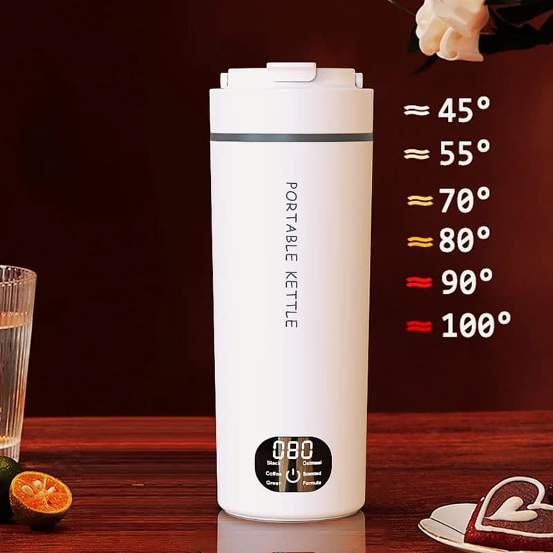 100V-240V Portable Electric Kettle Travel Boil Water Cup Thermo Pot Smart Teapot Temperature Adjustment Kettle With LED Display