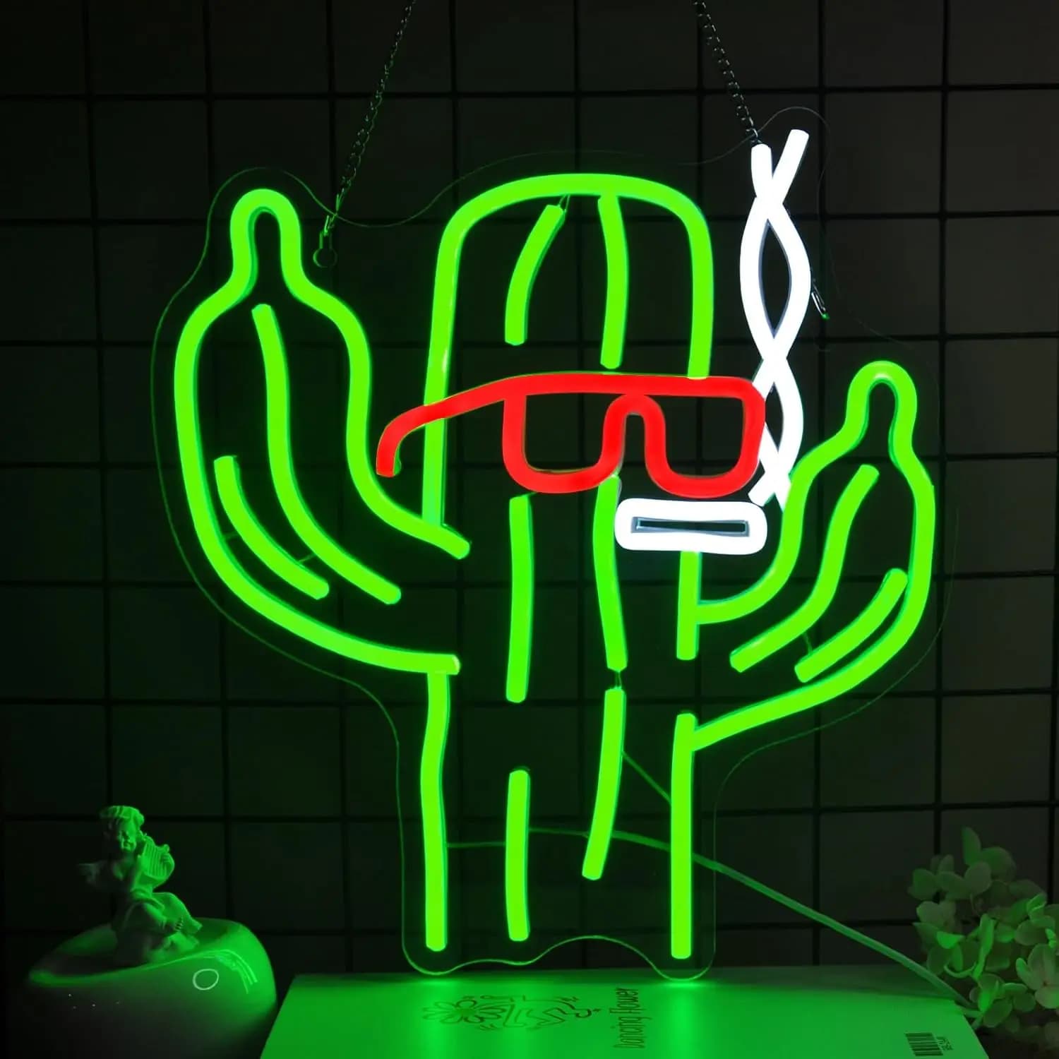 Insegne al neon Cactus per decorazioni da parete 5/12V USB con interruttore dimmerabile Insegne luminose per negozio Compleanno bar Party Club Regalo