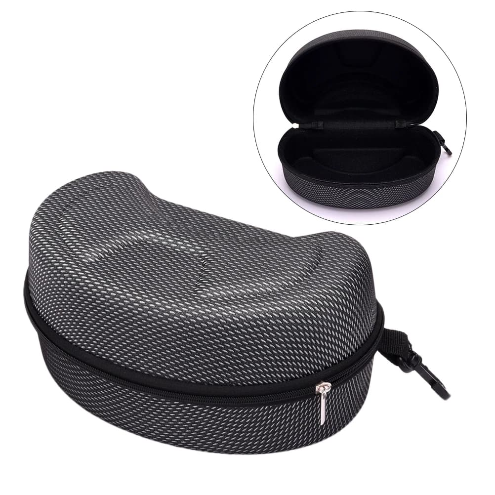 Custodia per occhiali da ciclismo grande Scatola per occhiali da sci Borsa per occhiali da sole antiurto Custodia per occhiali da bici per moto Scatola per occhiali con cerniera rigida