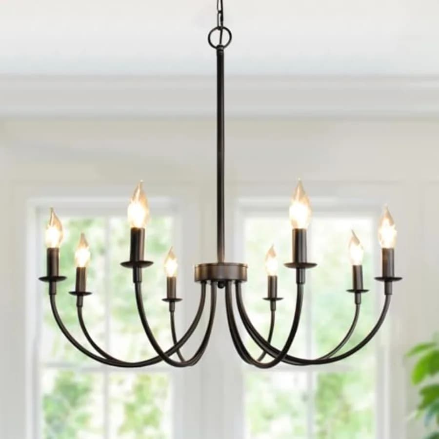 Lampadari per Sala da Pranzo, Lampade per Sala da Pranzo, Lampadari a Candela Stile Rustico per Cucina, Soggiorno, Ingresso, Corridoio