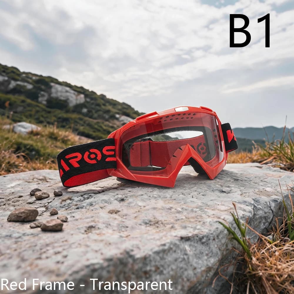 HD Motorcycle Motocross Goggles, Windproof Dustproof Protective Eyewear for Offroad Riding, Cycling, Ski Outdoor Activities