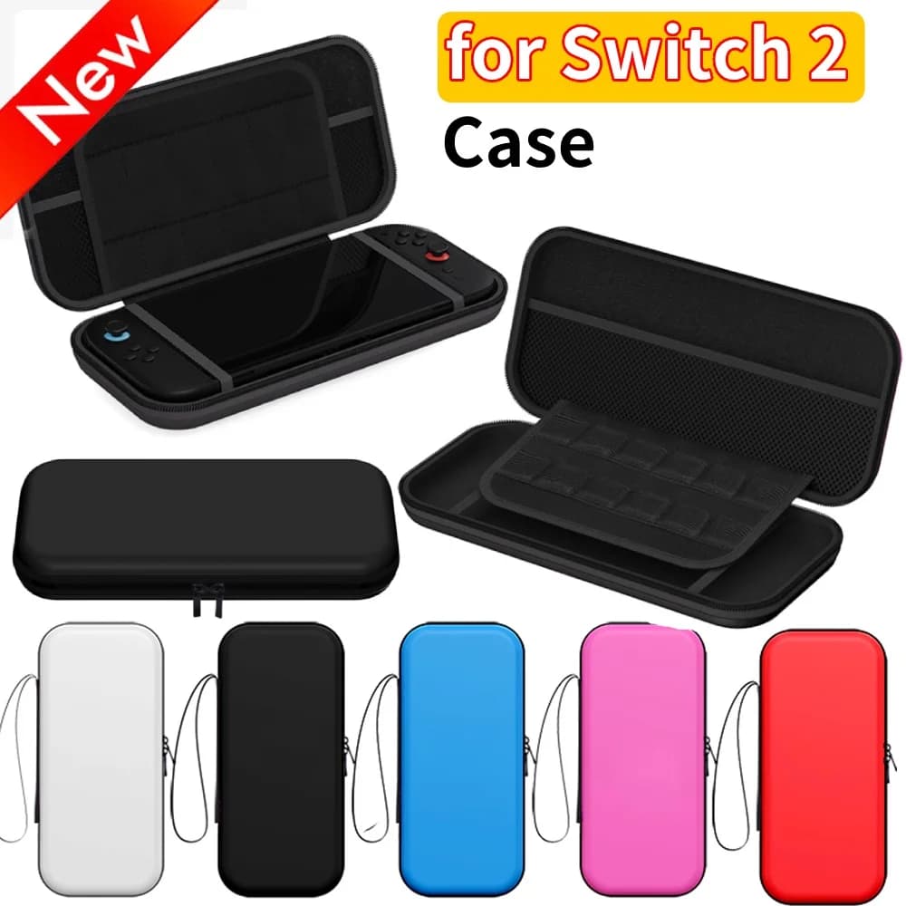 Custodia rigida in EVA per custodia da trasporto dedicata Switch 2, custodia da viaggio portatile protettiva con guscio rigido con protezione per 12 slot per schede