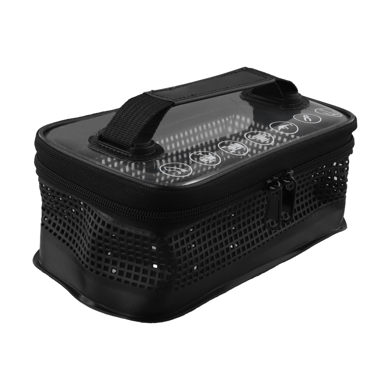 1PC Fishing Tackle Boxes Portable Mesh Flushing Sea Fishing Lure Boat Bait Carrying Iron Plate Storage Bag Fishing Supplies