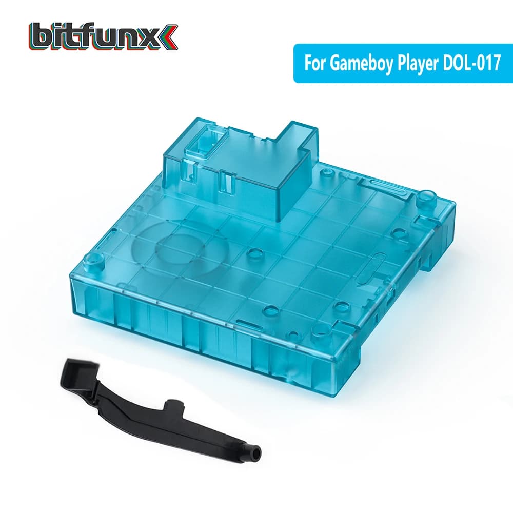 Bitfunx Custodia base traslucida GC Guscio di gioco sostitutivo per GBA Gameboy Player Dol-017 per console di gioco NGC