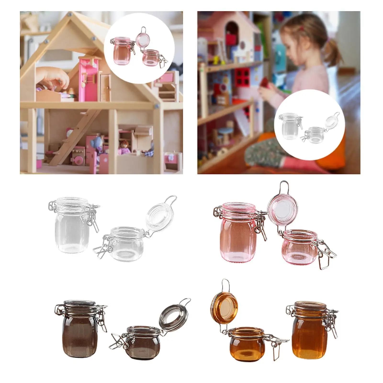 Vaso Contenitore in Miniatura Scala 1:6, Decorazione Scenografica, Mobili per Casa delle Bambole, per Bambole BJD da 6 Pollici, Ornamenti per Micro Paesaggi e Diorami