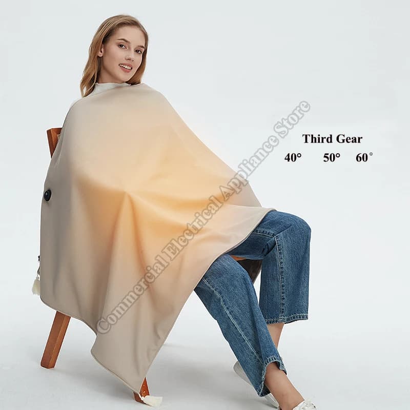 Coperta elettrica Lavabile Scialle riscaldante USB Coperta elettrica Mantello Coperta calda Scialle Coperta calda Coperta riscaldante elettrica
