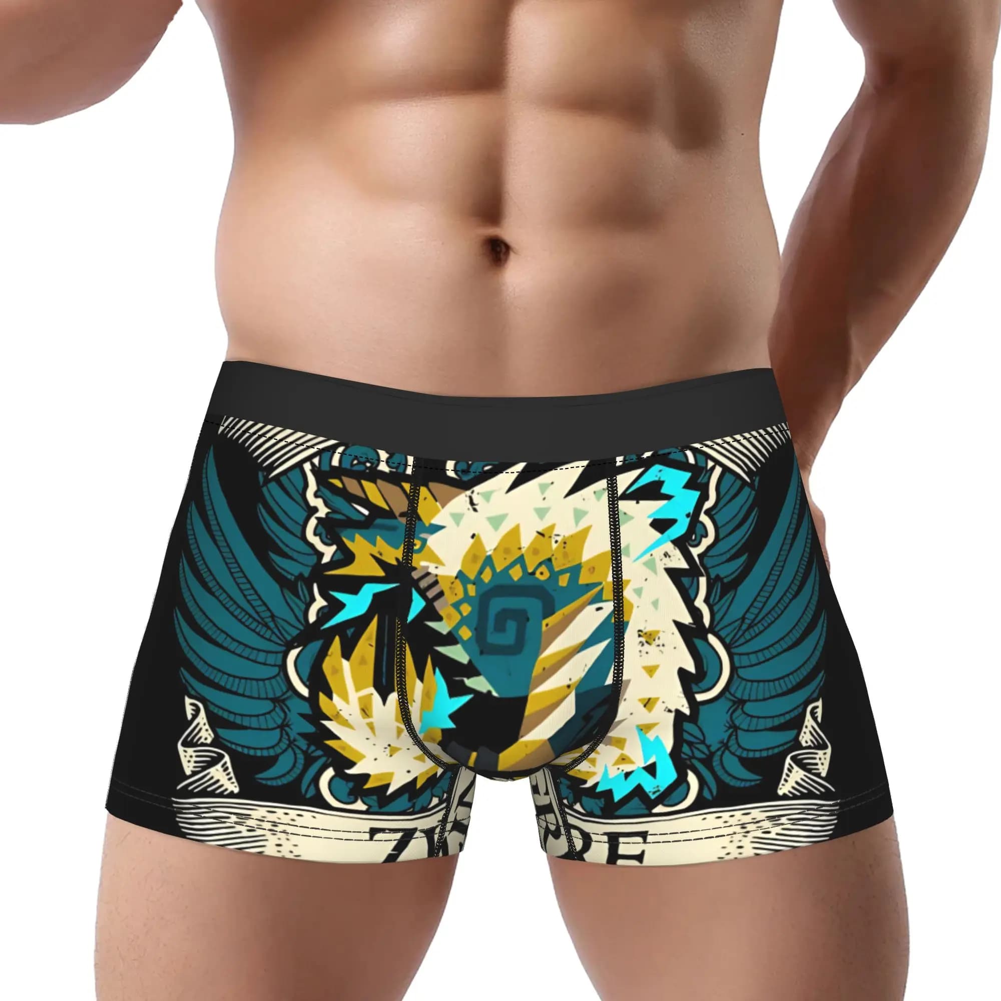 ZINOGRE LIMITED EDITION Monster Hunter Underpants Breathbale Panties Male Underwear Ventilate Shorts Boxer Briefs