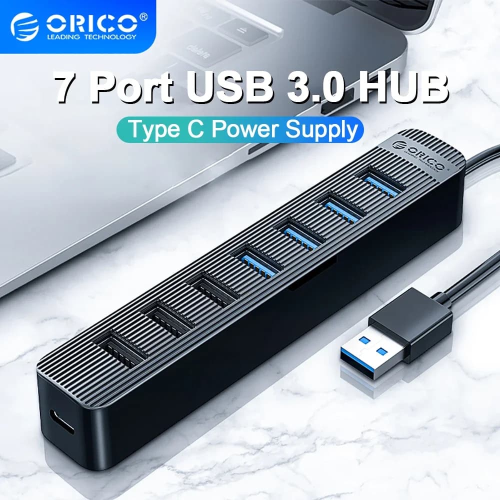 ORICO Hub USB Mini Hub USB C 3.0 Porta di alimentazione USB Multi 4 porte Hub USB C ad alta velocità Adattatore splitter USB 3.0 Accessori per laptop