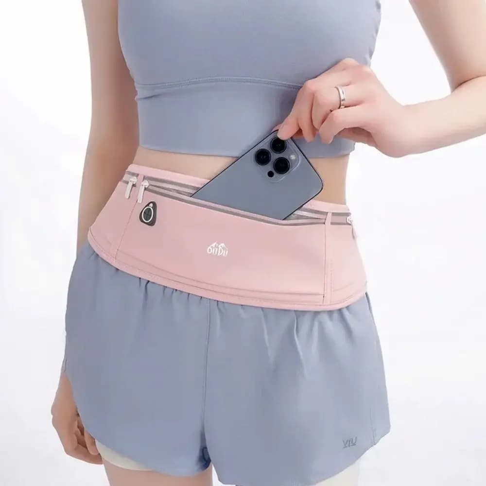 Waterproof Running Waistband Invisible Adjustable Women Running Belt Pouch Portable Reflective Strip Sports Fanny Pack Fitness
