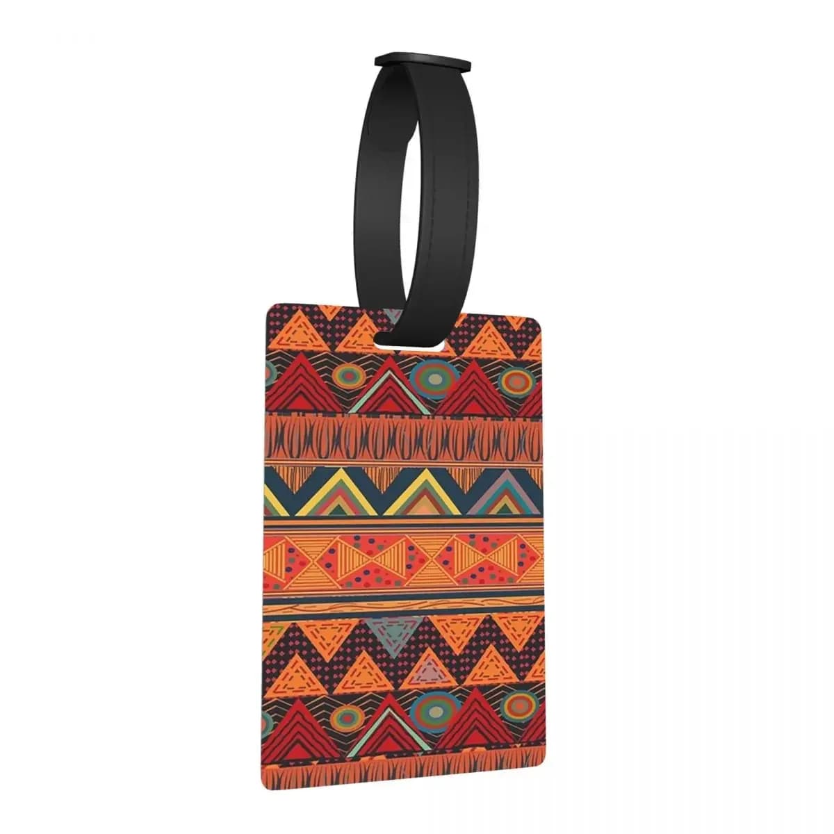 Etnico tribale (colori della terra) Etichette per bagagli Accessori per valigie Viaggi Bagagli portatili Etichetta d'imbarco Porta etichette ID Nome Indirizzo