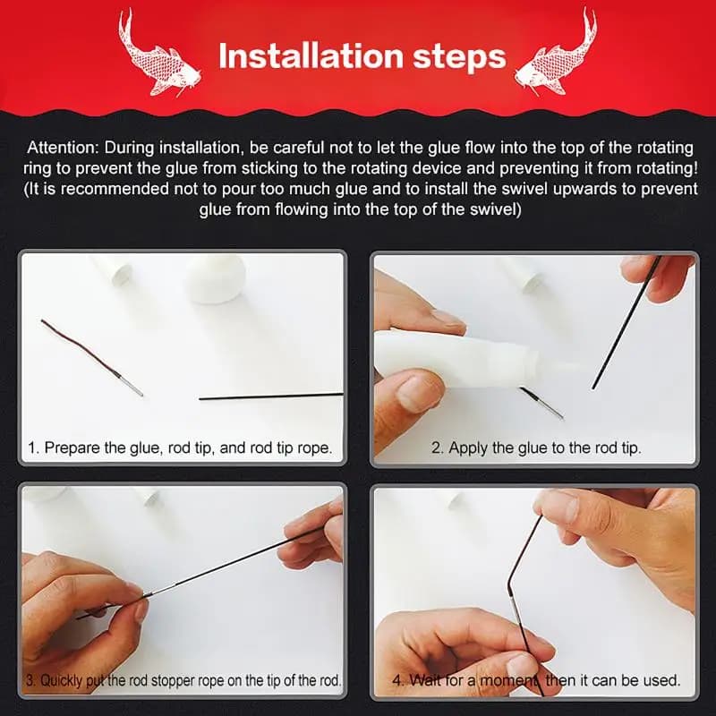 Hot 20Pcs/Set Fishing Rod Tip Wire Rotatable Tip Line 1.0MM-1.6MM DIY Repair Tool Fly Fishing Tackle Fly Fishing Rod Accessories