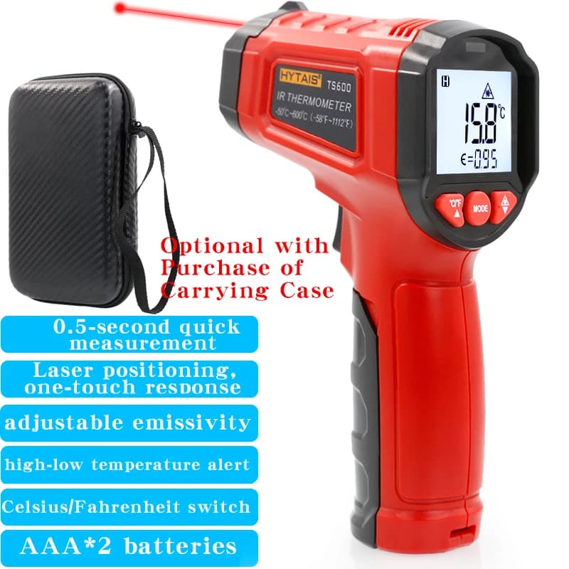 TS600 Termometro HYTAIS a infrarossi senza contatto Misuratore di temperatura elettronico industriale portatile ad alta precisione TS380