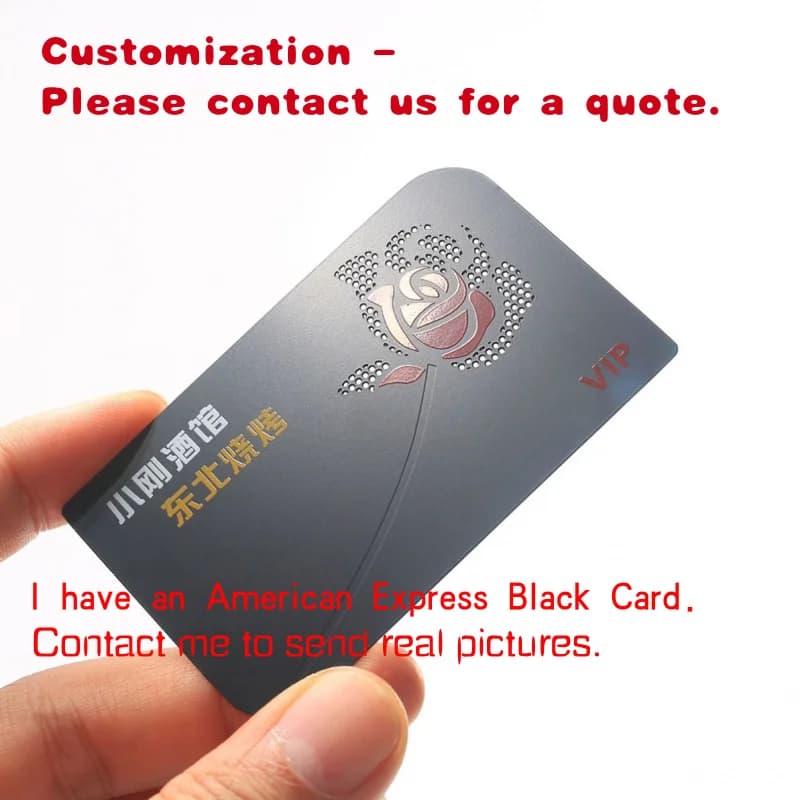 custom.Vip Adssociazione Biglietti da visita in metallo Banca personalizzata NFC Credito Biglietto di controllo accessi vuoto Biglietto d'auguri Business in acciaio inossidabile C
