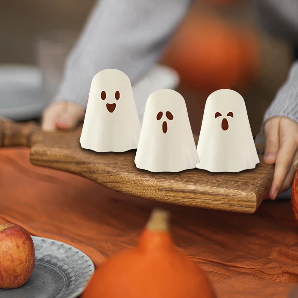 Stampo in Silicone 3D a Forma di Fantasma, Multiuso per Cioccolato, Caramelle, Gelatine e Gommose di Halloween