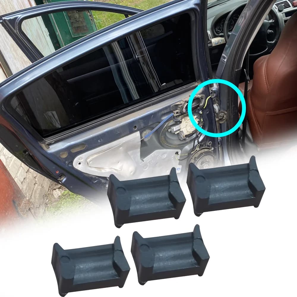 4Pcs Car Rear Door Check Strap Repair Kit Stopper Damping Clip For Peugeot 407 6C 6D 6E 6J 2004 2005 2006 - 2008 For 2 Door