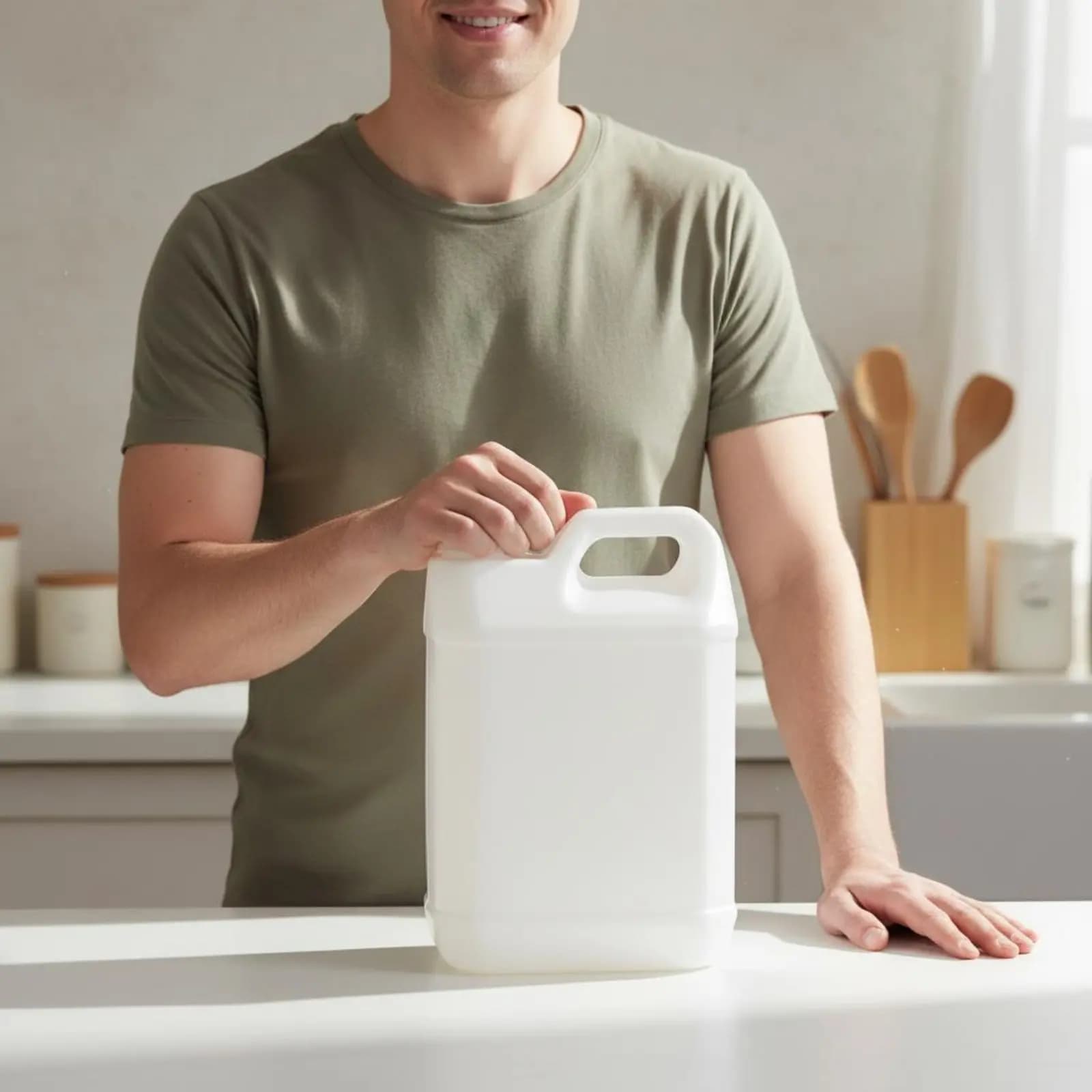 Contenitore in Plastica per Alimenti Versatile e Riutilizzabile, Tanica in Plastica Antigoccia per Uso Domestico, Robusta e Resistente