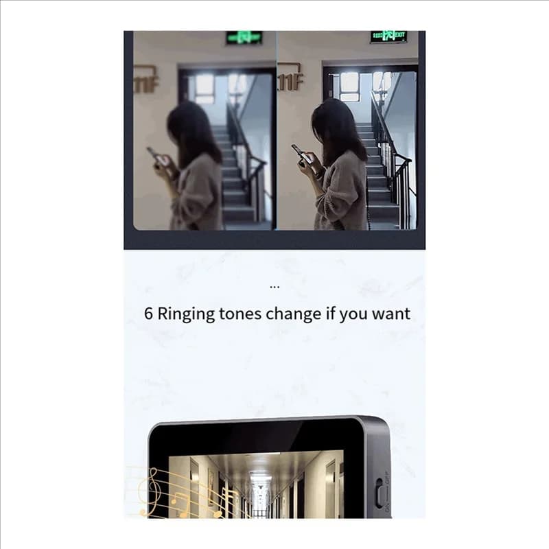 Best Pick 2X Campanello Videocitofono Telecamera Inteligente Wireless tramite visione notturna Schermo da 4,3 pollici per la sicurezza Smart Home Apartmen