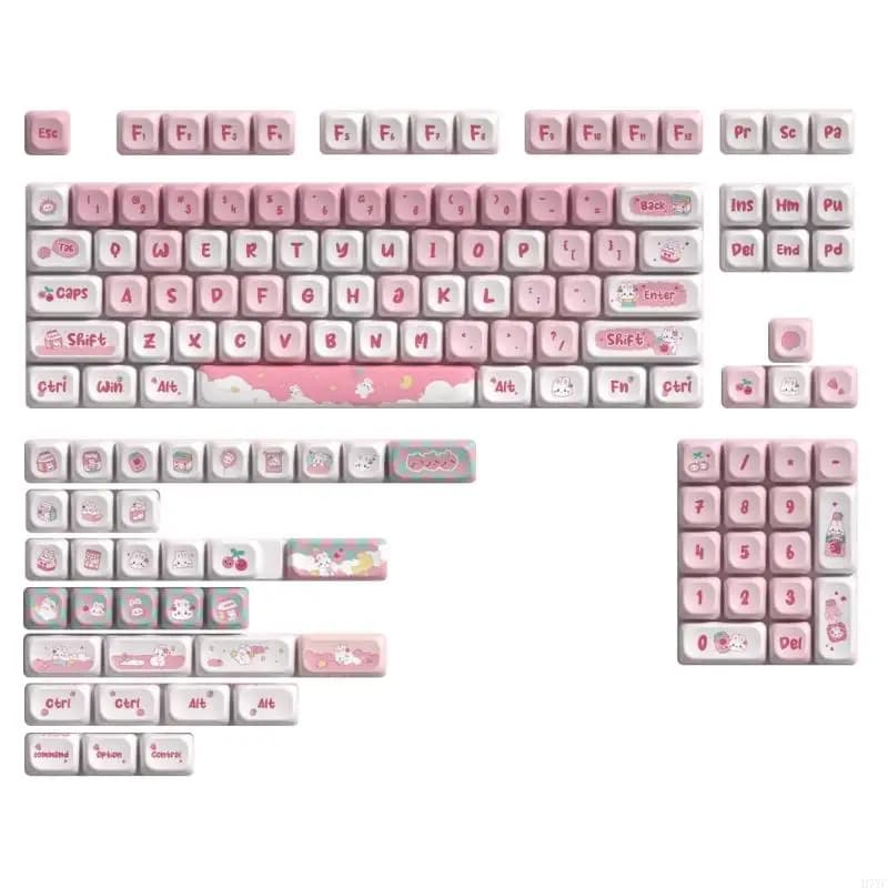 D7YC Cartoon Tegoni 138Keys KeyCaps Dye KeyCap per tastiere meccaniche