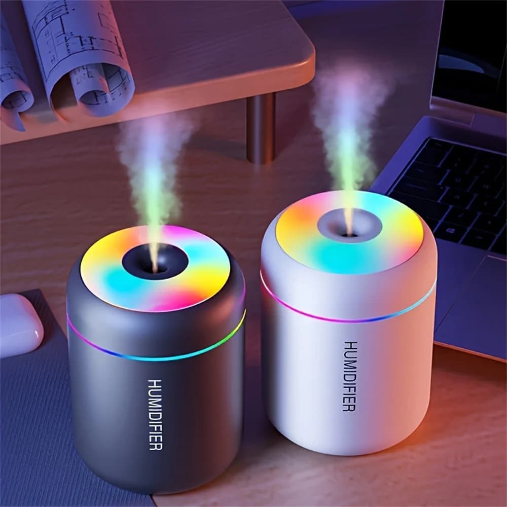 Spray lamp for aromatherapy with aromatic diffuser for air humidifier suitable for the home bedroom automotive Colored lights for the atmosphere