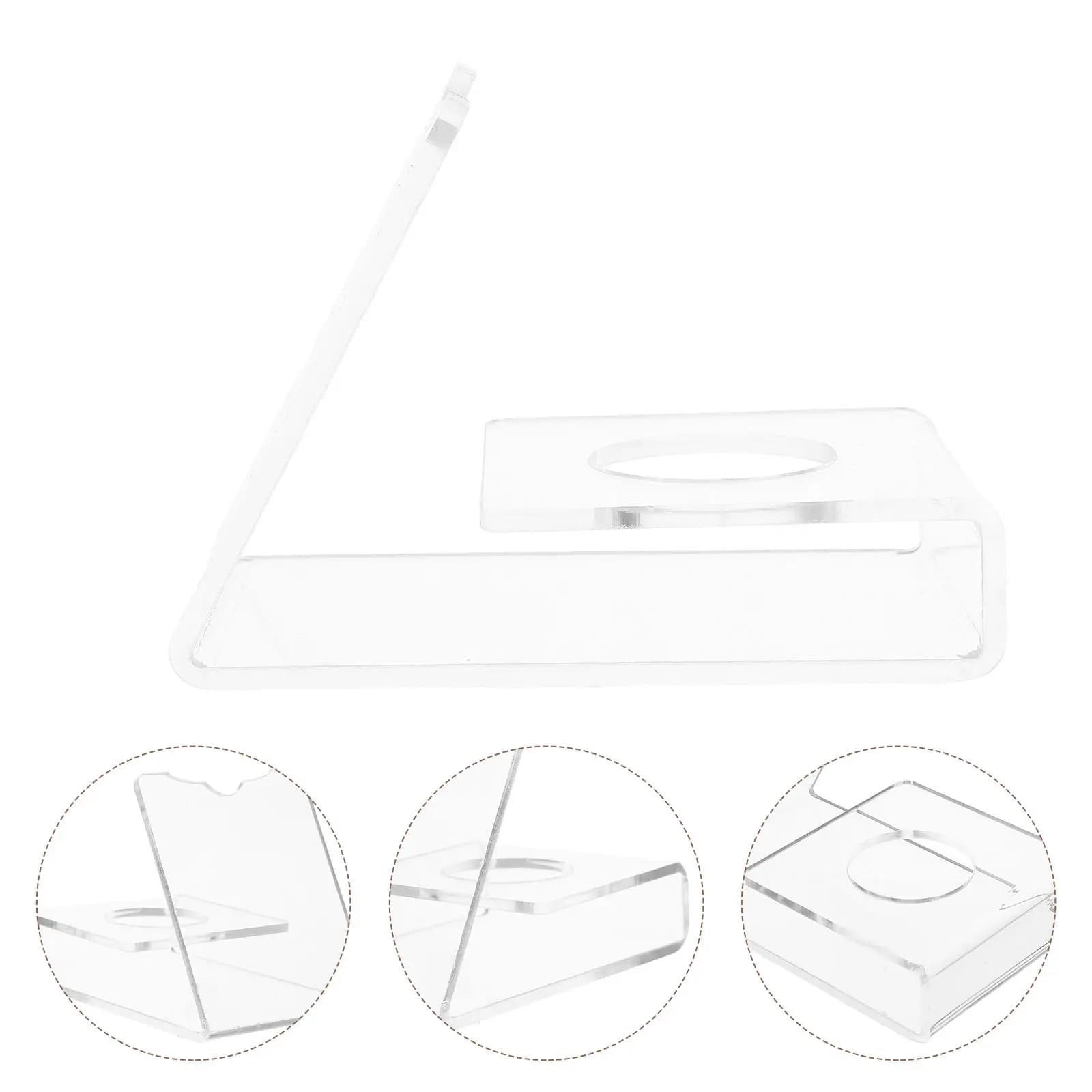 Acrylic Electric Shaver Stand Razor Storage Rack Clear Plastic Display Stand Bathroom Organizer Toothbrush Holder Shaving Brush