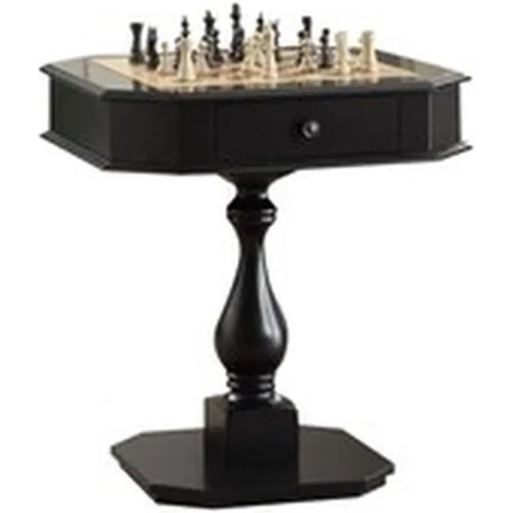 Tavolo da gioco - Nero o Ciliegio, 28 x 28 x 31, Dama e Backgammon