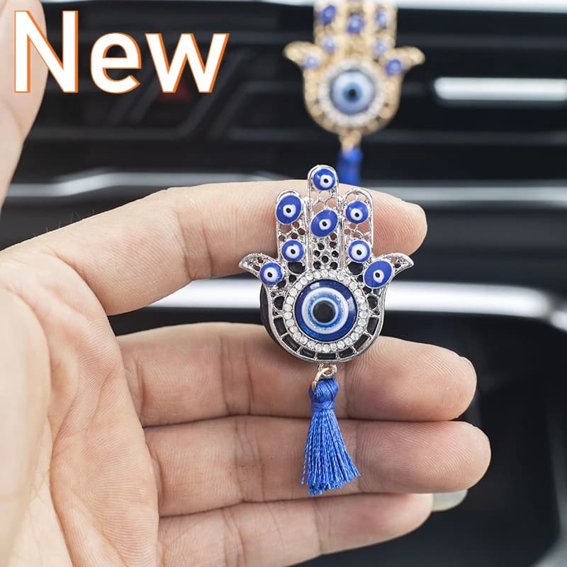 1 pc New "Devil'S Eye" Car Air Conditioning Vent Aromatherapy Mini Electric Clip Air Alloy Material Auto Perfume Interior Supplies