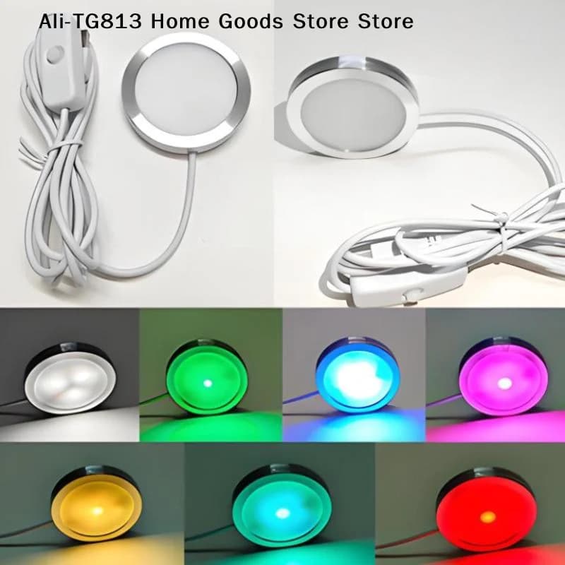 [TG813] Lampada USB Circolare Ultra-sottile in Lega di Alluminio 5V, Accessori per Stampante 3D, Componenti LED, Modello Fai-da-Te, Luce Bianca Calda/Multicolore