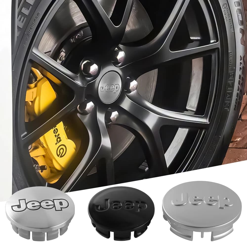 4 pz 55/64mm Car Styling Wheel Center Cap Mozzo Coperture Pneumatico Emblema Copertura Per Jeep Grand Cherokee Wrangler Renegaed Compass Rubicon